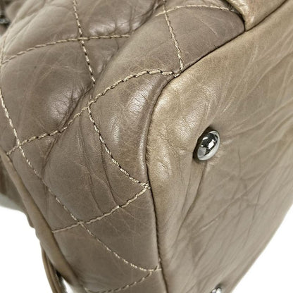 Chanel Handbag Lady Blade Beige Silver Hardware