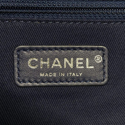 Chanel Tote Large Shopping Bag A57162 Light Blue X Navy Chain Shoulder / Silver