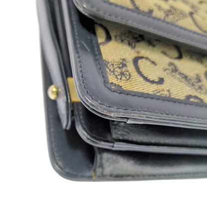 Celine C Canvas Stained Shoulder Bag / Black / Next Day Delivery Available []C