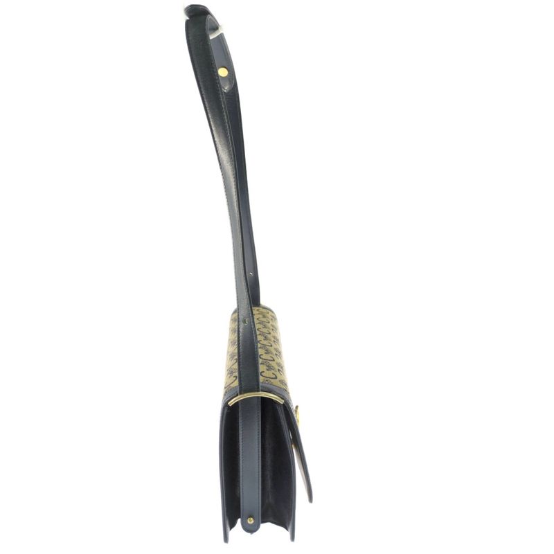 Celine C Canvas Stained Shoulder Bag / Black / Next Day Delivery Available []C