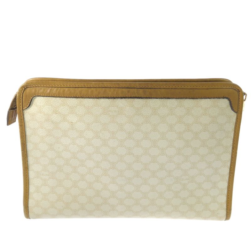 Celine Macadam Clutch Bag / Beige / Next Day Delivery Available []B [ladies] -
