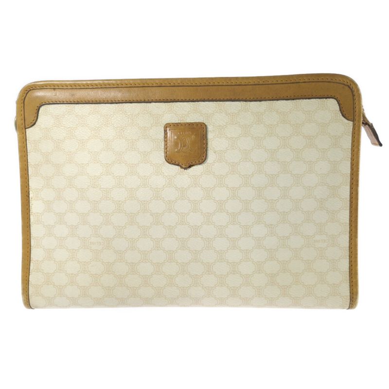 Celine Macadam Clutch Bag / Beige / Next Day Delivery Available []B [ladies] -