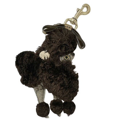 Gucci Key Holder Women Men Brand GG Plus Guccioli Standard Poodle Brown Cute