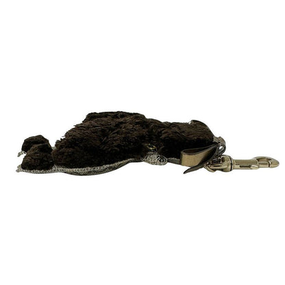 Gucci Key Holder Women Men Brand GG Plus Guccioli Standard Poodle Brown Cute