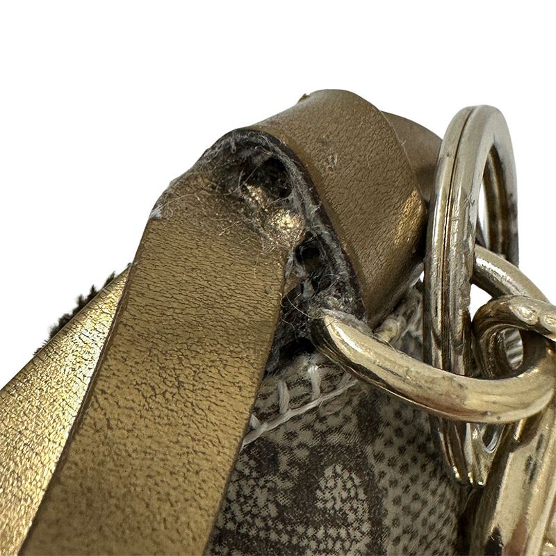 Gucci Key Holder Women Men Brand GG Plus Guccioli Standard Poodle Brown Cute