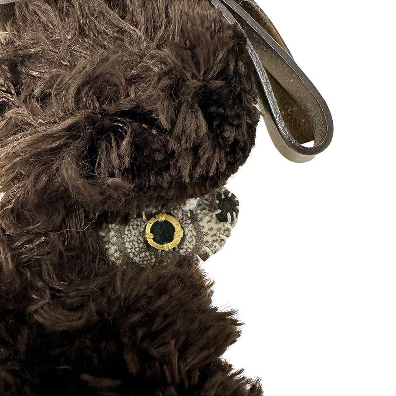 Gucci Key Holder Women Men Brand GG Plus Guccioli Standard Poodle Brown Cute