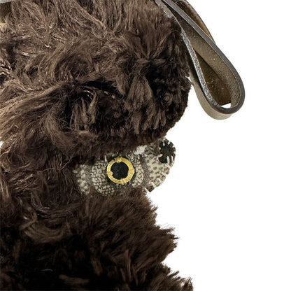 Gucci Key Holder Women Men Brand GG Plus Guccioli Standard Poodle Brown Cute
