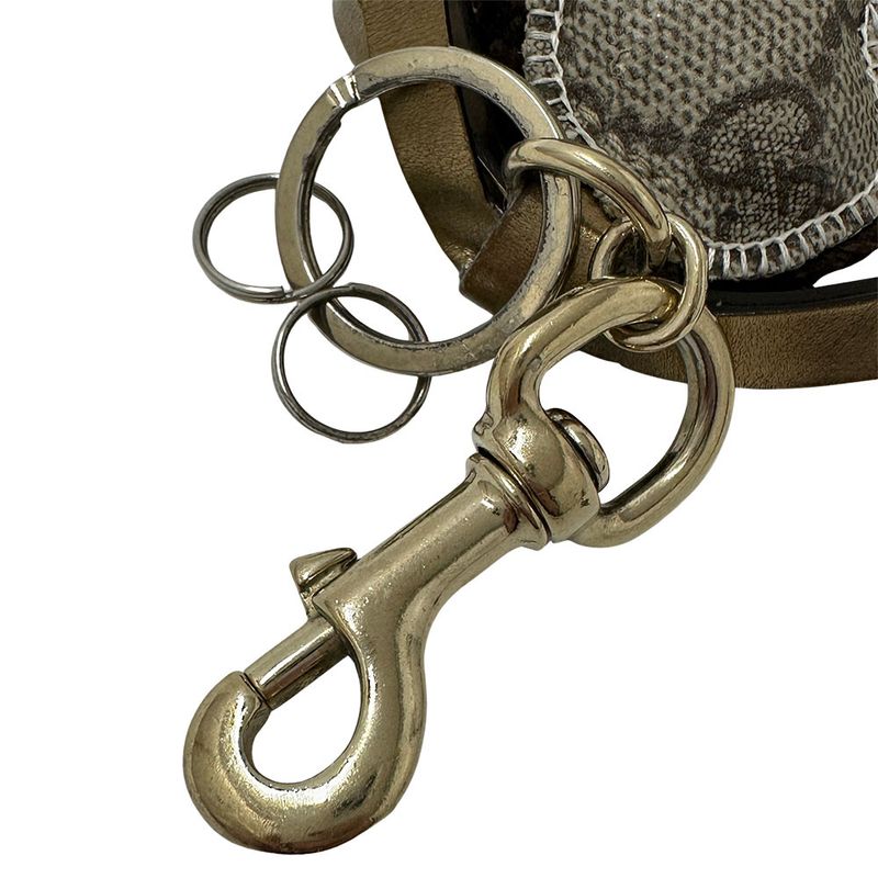 Gucci Key Holder Women Men Brand GG Plus Guccioli Standard Poodle Brown Cute