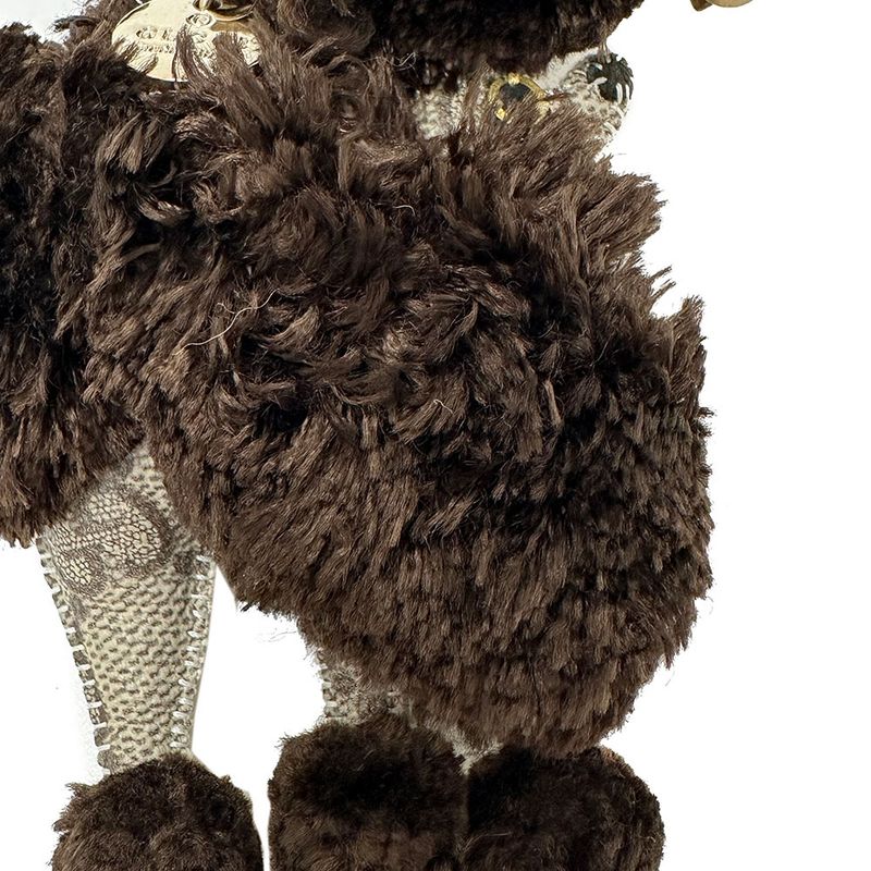Gucci Key Holder Women Men Brand GG Plus Guccioli Standard Poodle Brown Cute