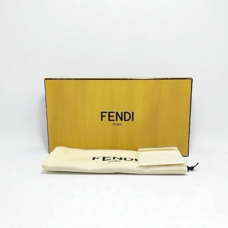 Fendi Sneakers Shoes Fabric Black Brown White Black Zucca Logo