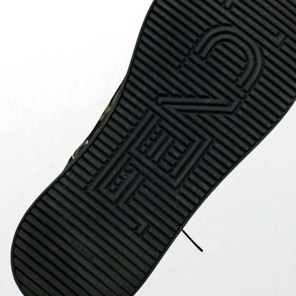 Fendi Sneakers Shoes Fabric Black Brown White Black Zucca Logo