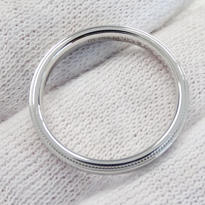 Tiffany & Co Tiffany & Co Ring Ladies Men's Brand Ring Pt950 Together Millegrain