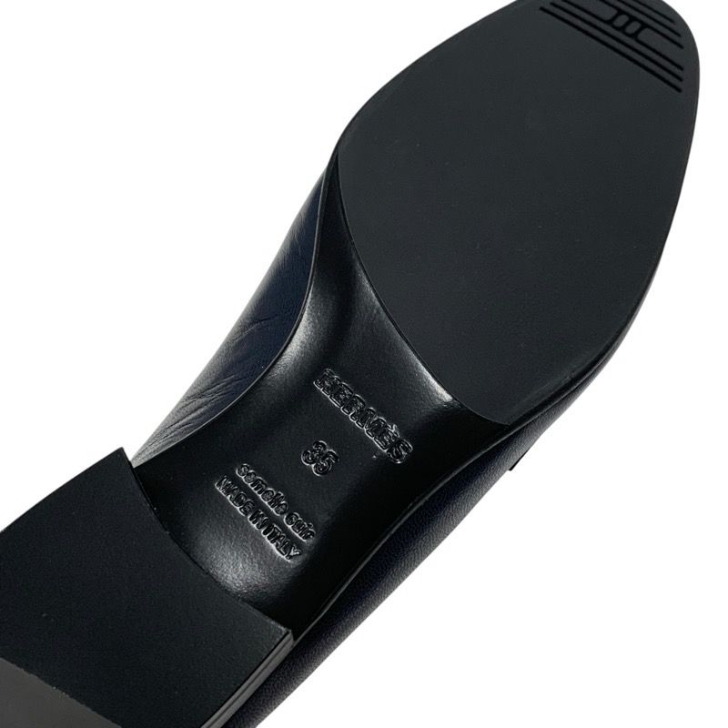 Hermes Paris Loafer Leather Shoes Leather Navy Silver Constance Moccasin Flat