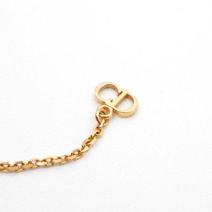 Christian Dior Clair D LUNE Necklace Pendant Choker Gold CD Logo Rhinestone
