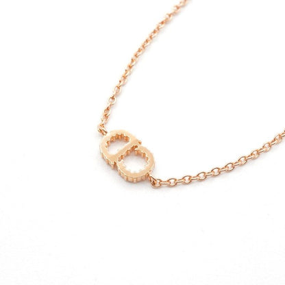 Christian Dior Clair D LUNE Bracelet Bangle Cuff Pink Gold CD Logo Rhinestone