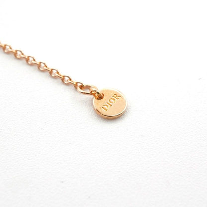 Christian Dior Clair D LUNE Bracelet Bangle Cuff Pink Gold CD Logo Rhinestone