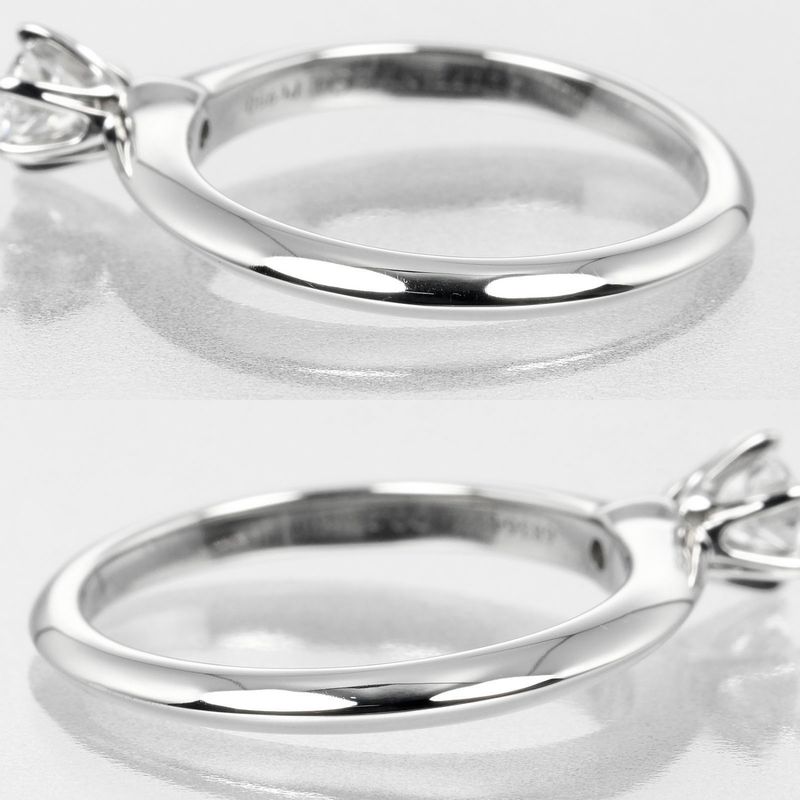 Tiffany & Co Solitaire 0.24ct Vs1/f/3ex Pt950platinum × Diamond #9 Ladies 3.59g