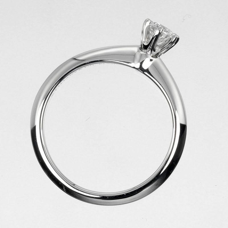 Tiffany & Co Solitaire 0.24ct Vs1/f/3ex Pt950platinum × Diamond #9 Ladies 3.59g