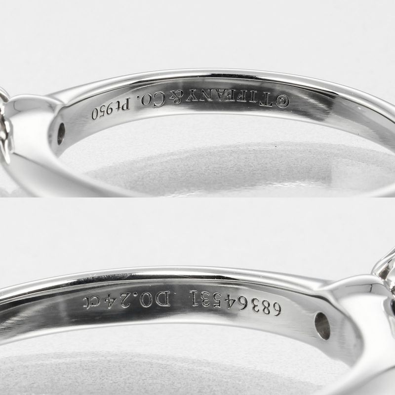 Tiffany & Co Solitaire 0.24ct Vs1/f/3ex Pt950platinum × Diamond #9 Ladies 3.59g