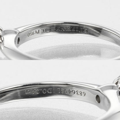 Tiffany & Co Solitaire 0.24ct Vs1/f/3ex Pt950platinum × Diamond #9 Ladies 3.59g