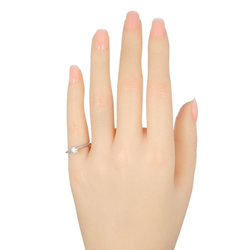 Tiffany & Co Solitaire 0.24ct Vs1/f/3ex Pt950platinum × Diamond #9 Ladies 3.59g