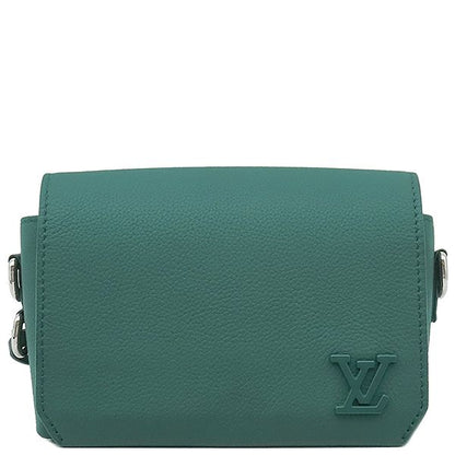 Louis Vuitton Shoulder Bag Fastline Wearable Wallet Calf Evergreen Silver
