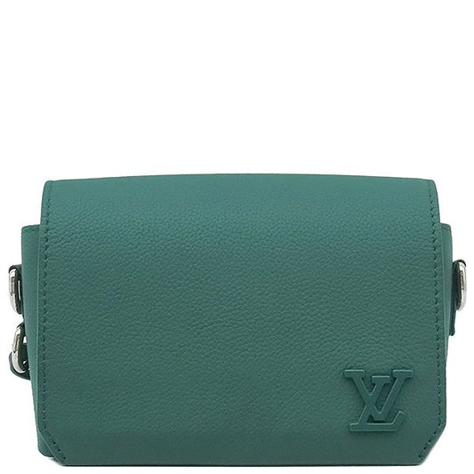 Louis Vuitton Shoulder Bag Fastline Wearable Wallet Calf Evergreen Silver