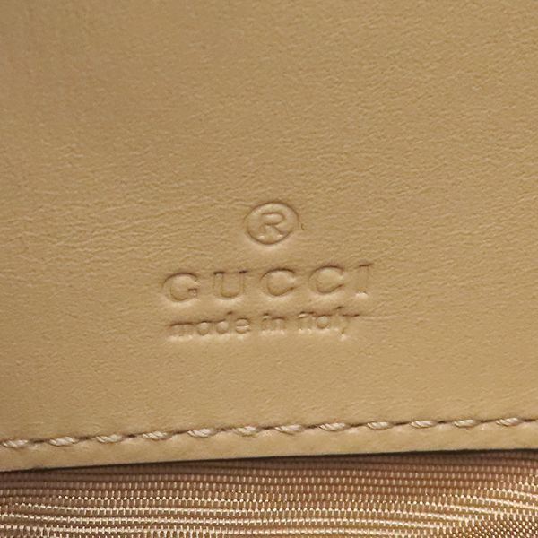 Gucci Shoulder Bag GG Supreme Horsebit Mini PVC Leather Beige Gold Hardware