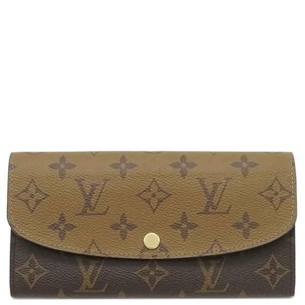 Louis Vuitton Long Wallet Portefeuille Emily Monogram Canvas Monogram Reverse