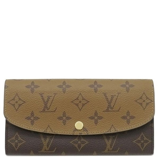 Louis Vuitton Long Wallet Portefeuille Emily Monogram Canvas Monogram Reverse