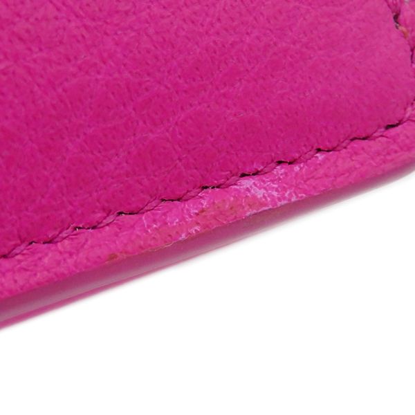 Balenciaga Trifold Wallet Paper Mini Wallet Leather Pink Silver Hardware