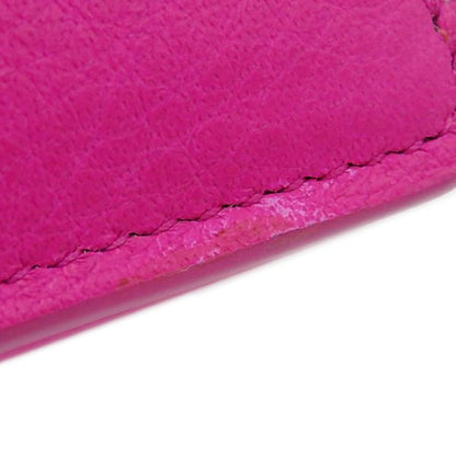 Balenciaga Trifold Wallet Paper Mini Wallet Leather Pink Silver Hardware