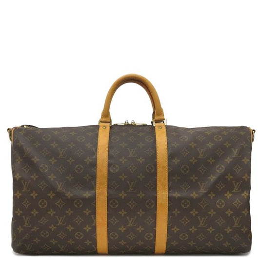 Louis Vuitton Boston Bag Keepall Bandouliere 55 Monogram Canvas Monogram Gold