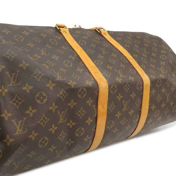 Louis Vuitton Boston Bag Keepall Bandouliere 55 Monogram Canvas Monogram Gold