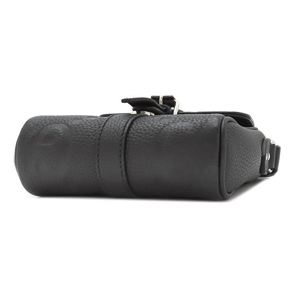 Gucci Shoulder Bag Jumbo GG Small Messenger Bag Leather Black Silver Hardware