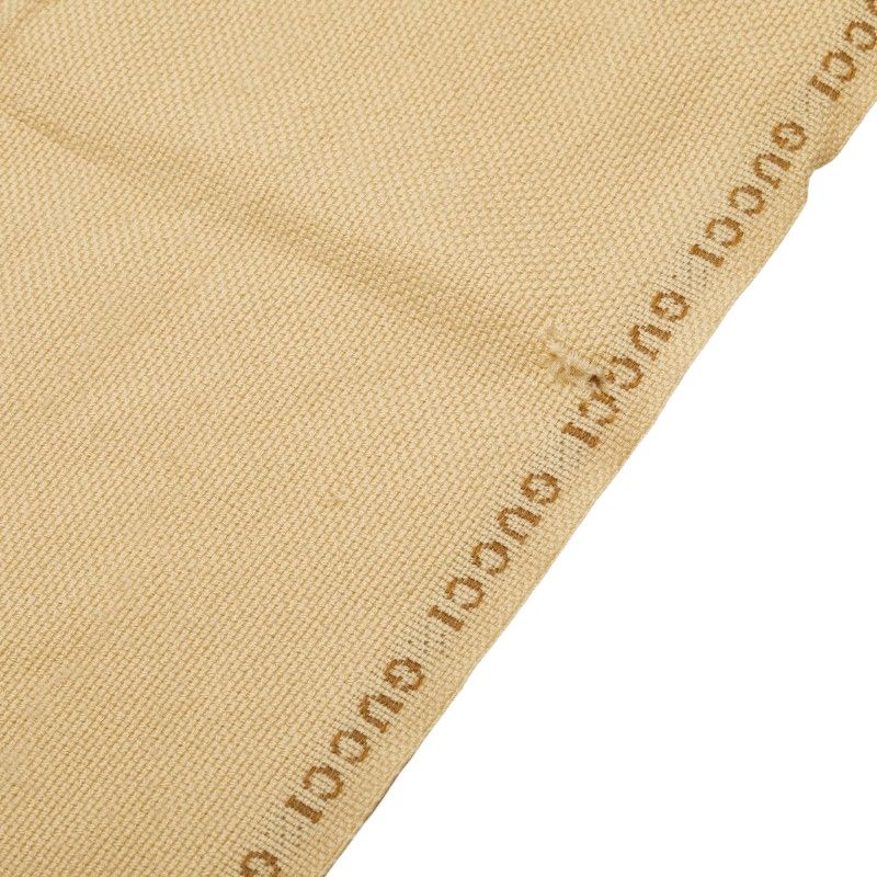 Gucci Logo Scarf Beige Wool Women's Gucci