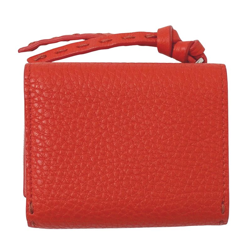 Fendi Wallets Women's Branded Bifold Wallet Peekaboo Micro Leather Red 8m0499