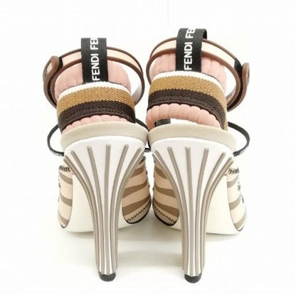Fendi Freedom Mesh Sandals 37 Beige