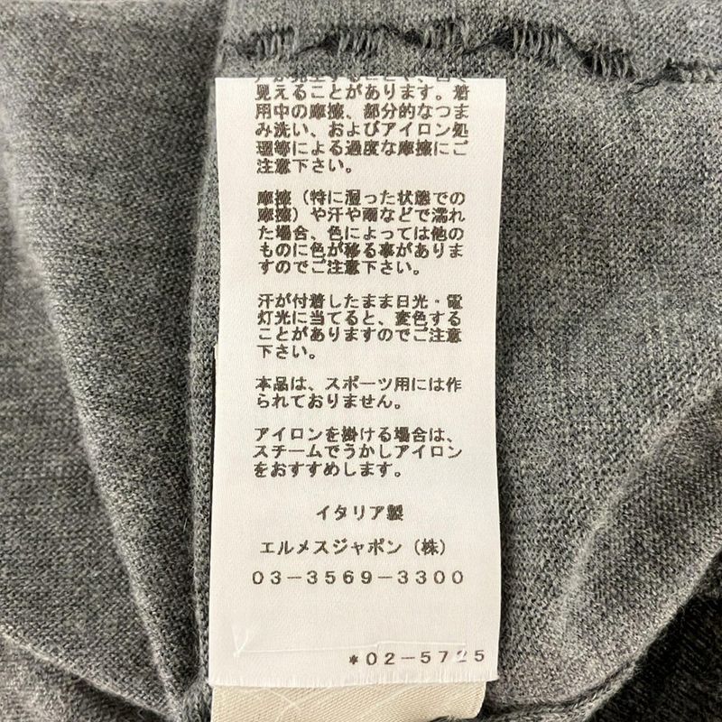 Hermes Long Sleeve Sweater Size S Men's - Gray And Black Crew Neck