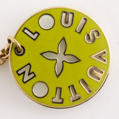 Louis Vuitton Porte Cles Looping Bag Charm M66006 Gold Plated Pink/green Cx0079