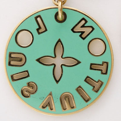 Louis Vuitton Porte Cles Looping Bag Charm M66006 Gold Plated Pink/green Cx0079