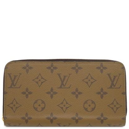 Louis Vuitton Long Wallet Zippy Wallet Leather Monogram Reverse Canvas Monogram