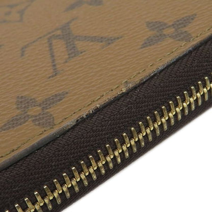 Louis Vuitton Long Wallet Zippy Wallet Leather Monogram Reverse Canvas Monogram