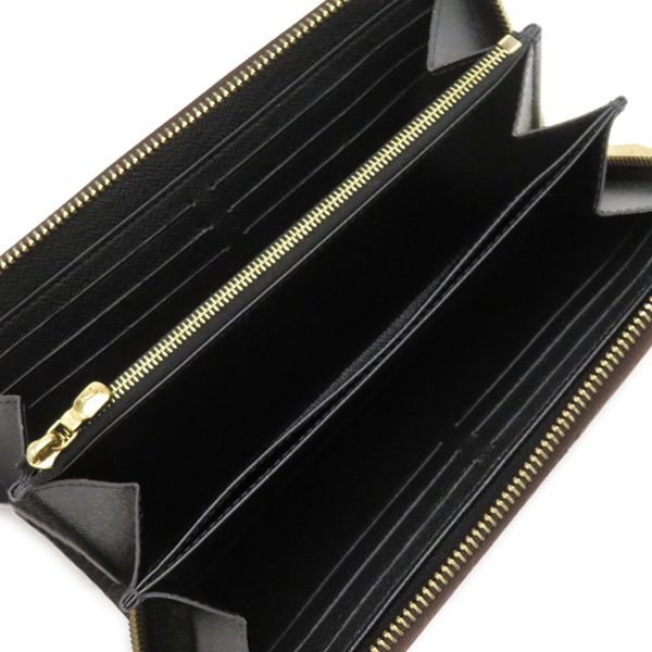 Louis Vuitton Long Wallet Zippy Wallet Leather Monogram Reverse Canvas Monogram