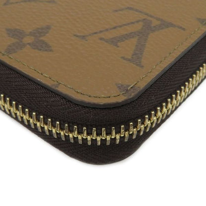 Louis Vuitton Long Wallet Zippy Wallet Leather Monogram Reverse Canvas Monogram