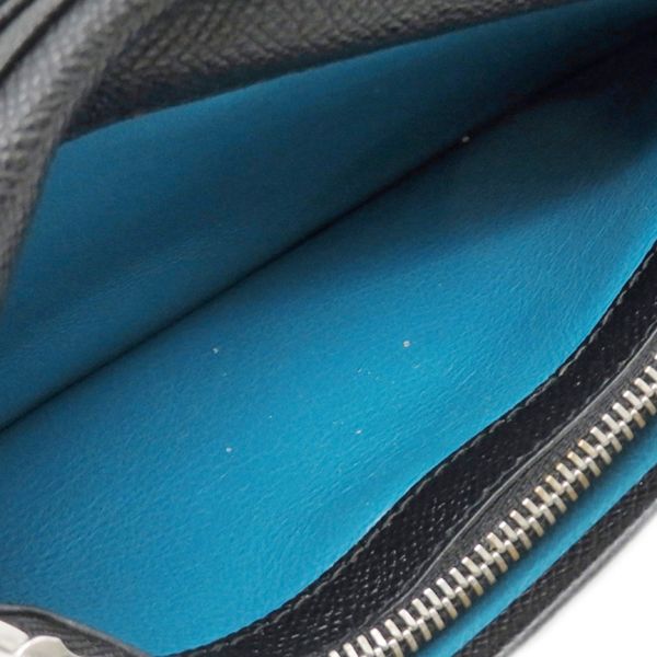 Bvlgari Bvlgari Long Wallet Bvlgari Man Grain Leather Black Silver Hardware