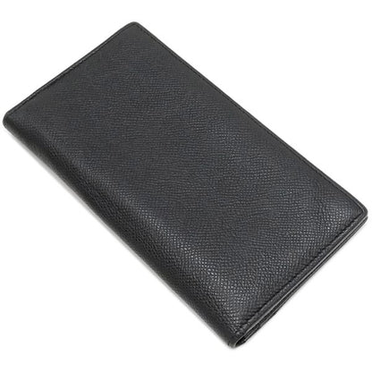 Bvlgari Bvlgari Long Wallet Bvlgari Man Grain Leather Black Silver Hardware