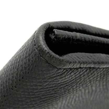 Bvlgari Bvlgari Long Wallet Bvlgari Man Grain Leather Black Silver Hardware