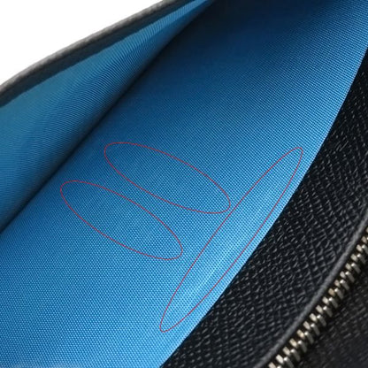 Bvlgari Bvlgari Long Wallet Bvlgari Man Grain Leather Black Silver Hardware