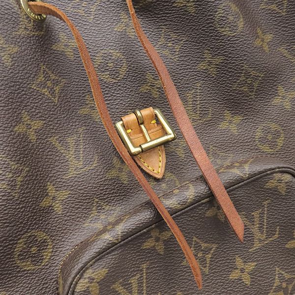Louis Vuitton Backpack Daypack Montsouris MM Monogram Canvas Monogram Gold